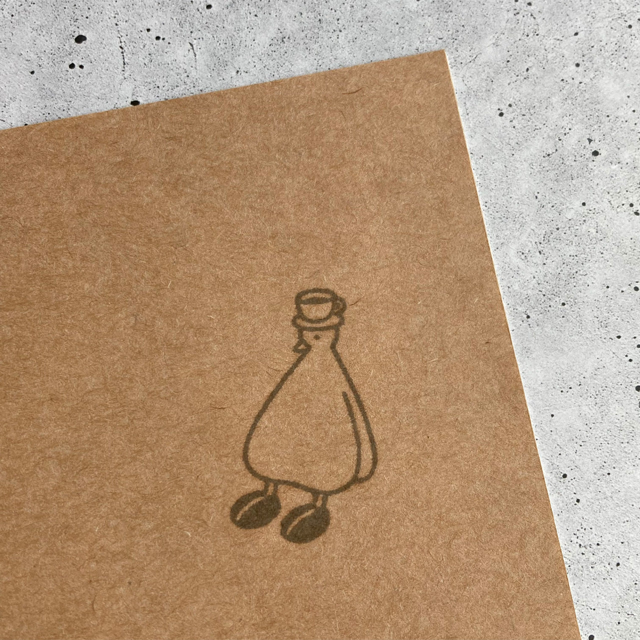 ラバースタンプ コーヒー豆シューズ