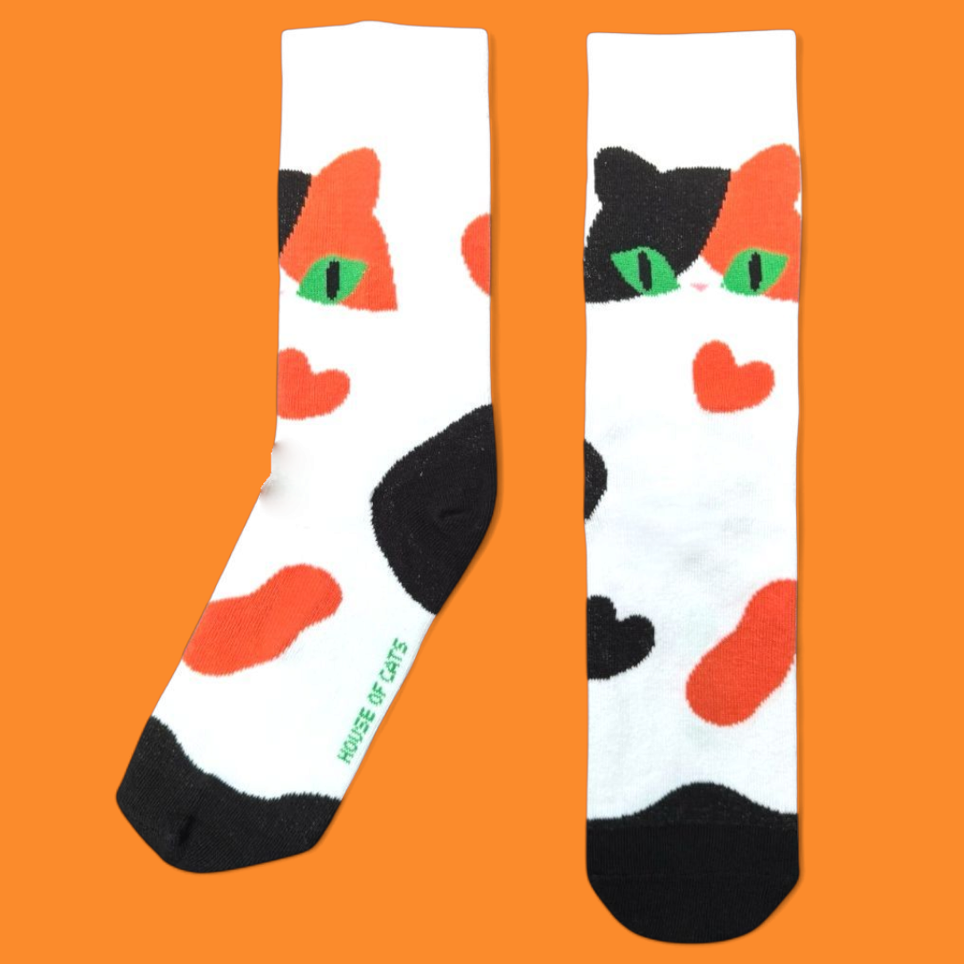 Crew Socks - Calico Cat