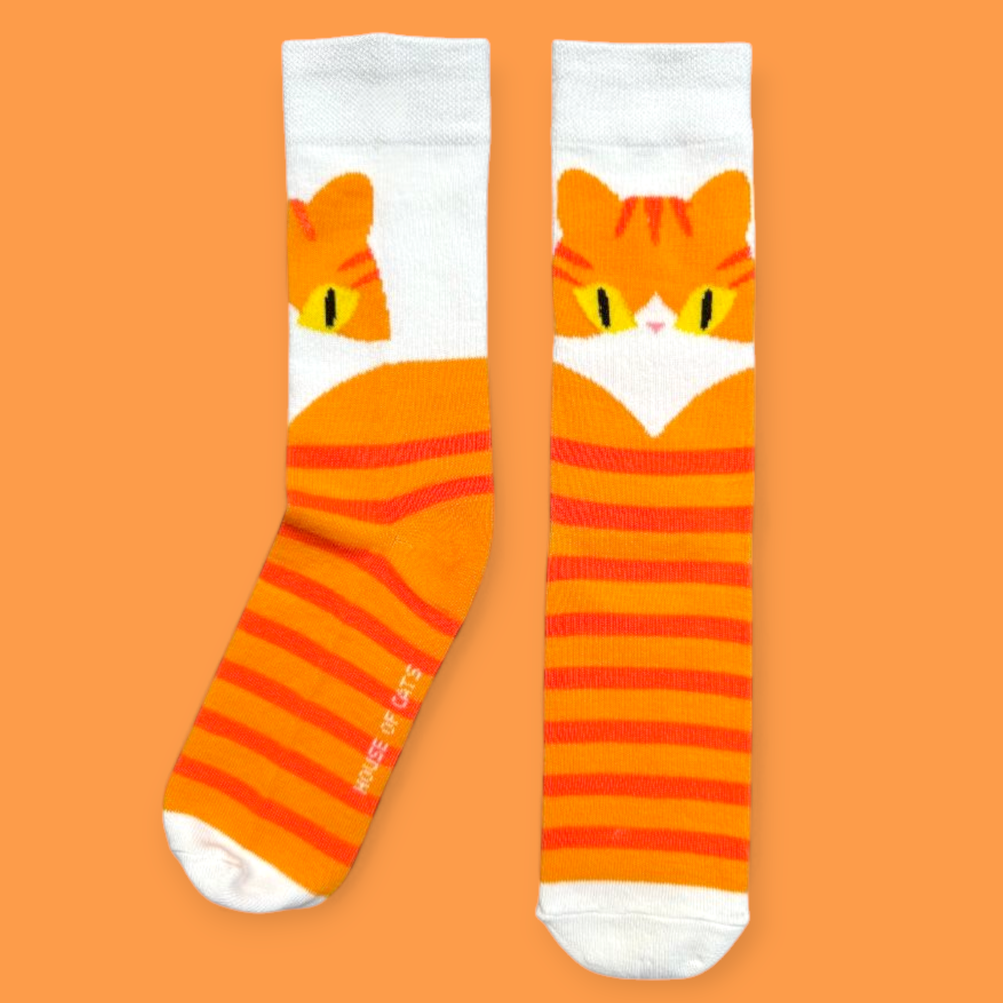 Crew Socks - Orange Cat