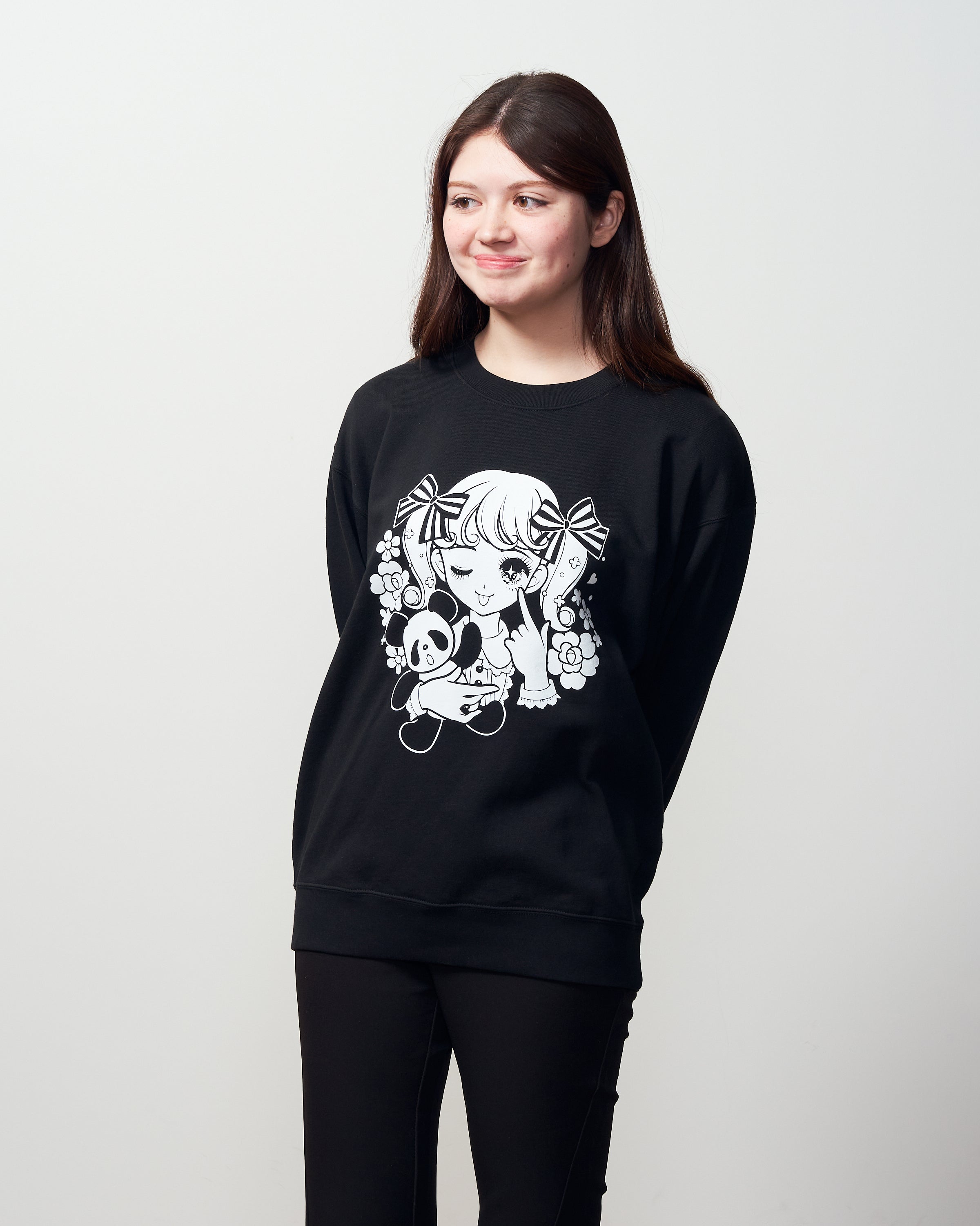 [omakeboshi] Sweatshirt –Black
