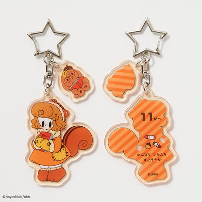 Potekko and Chocokko double acrylic keychain -Potekko&