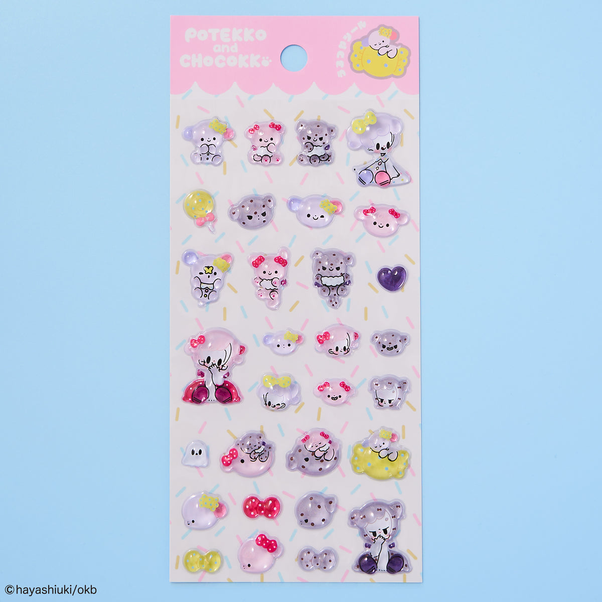 Potekko &amp; Chocokko "Uru-Tsuya Seal" (3D Glossy Stickers) - Hayashi Uki -