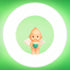 3.5cm Heart Obitsu Kewpie Doll (Green)