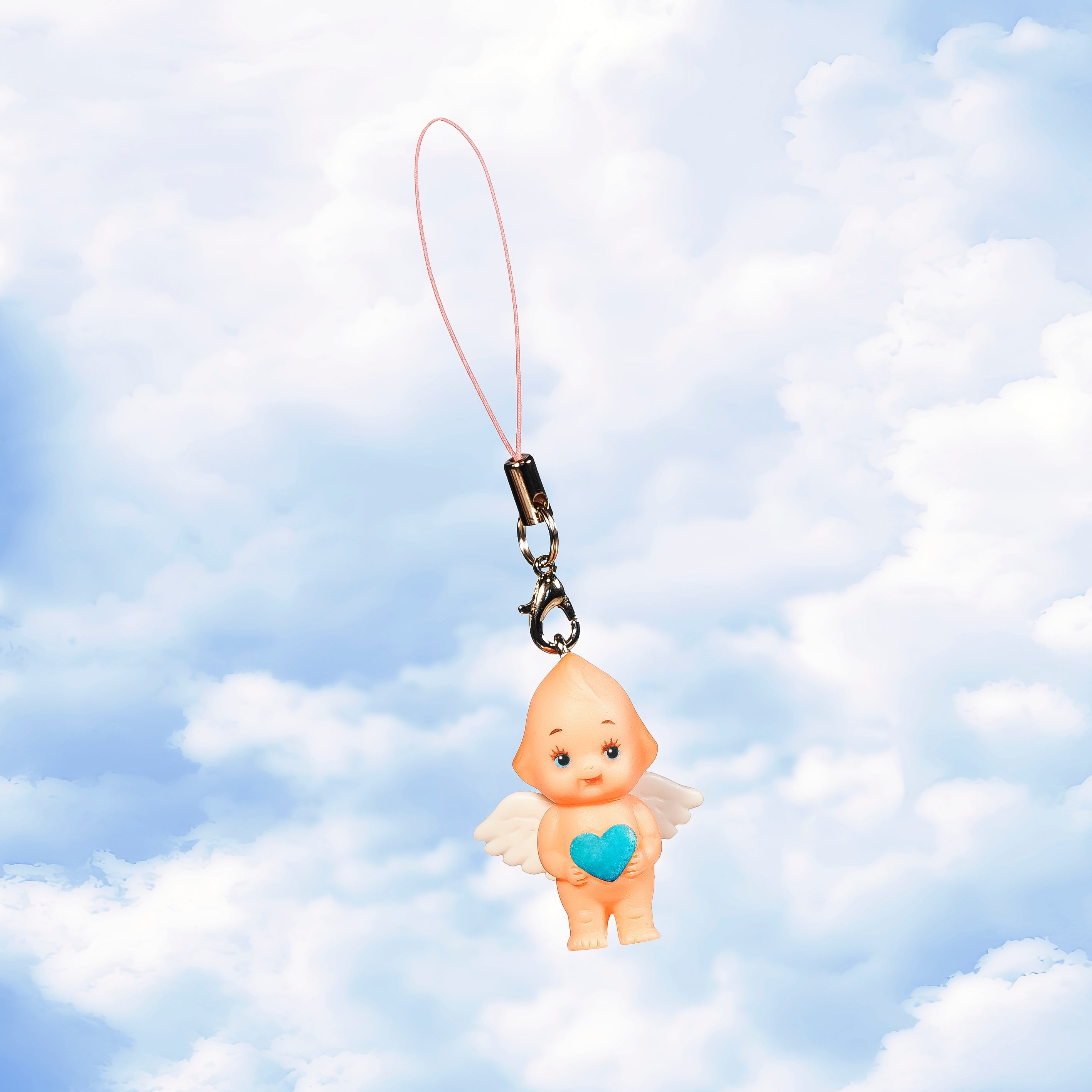 3.5cm Heart Obitsu Kewpie Doll Strap (Blue)