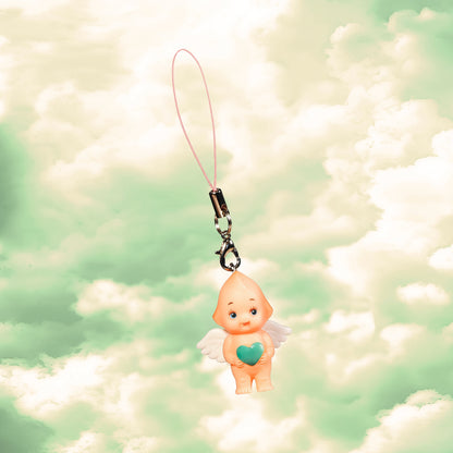 3.5cm Heart Obitsu Kewpie Doll Strap (Green)