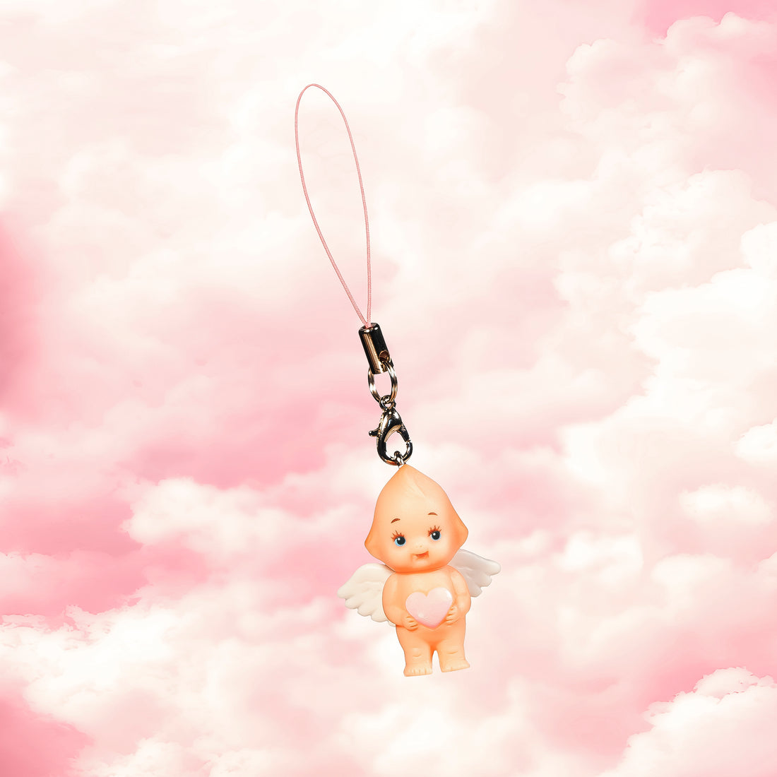 3.5cm Heart Obitsu Kewpie Doll Strap (Pink)