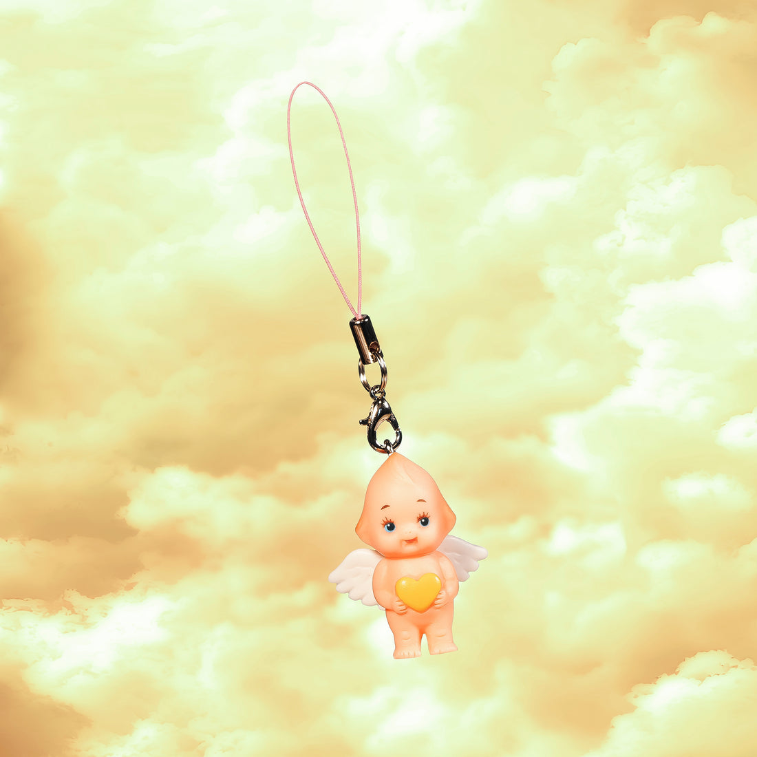 3.5cm Heart Obitsu Kewpie Doll Strap (Yellow)