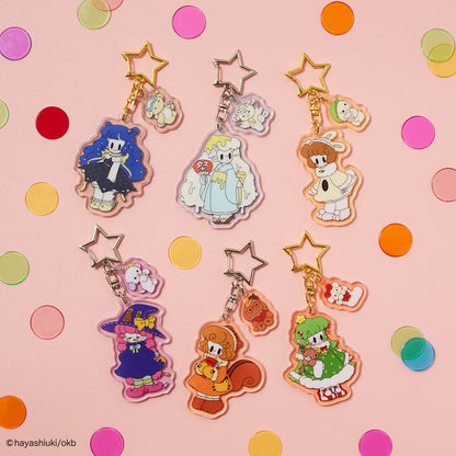 Potekko and Chocokko double acrylic keychain -Potekko&