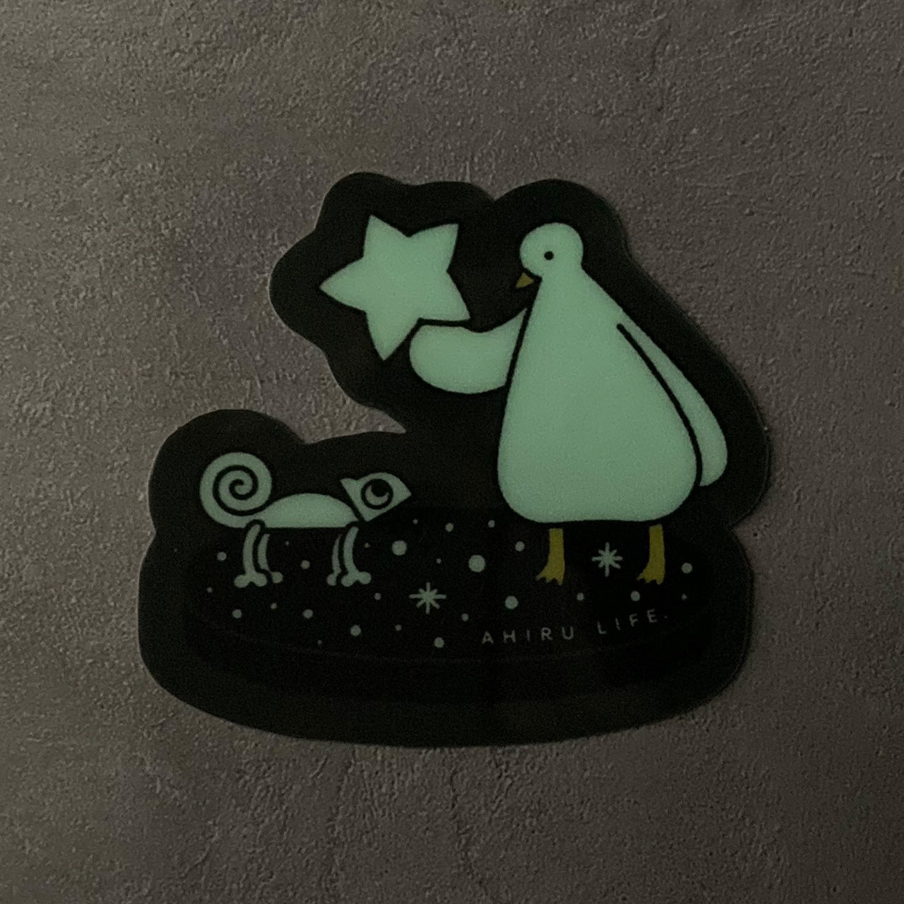 Glow-in-the-Dark Sticker “Duck and Chameleon”