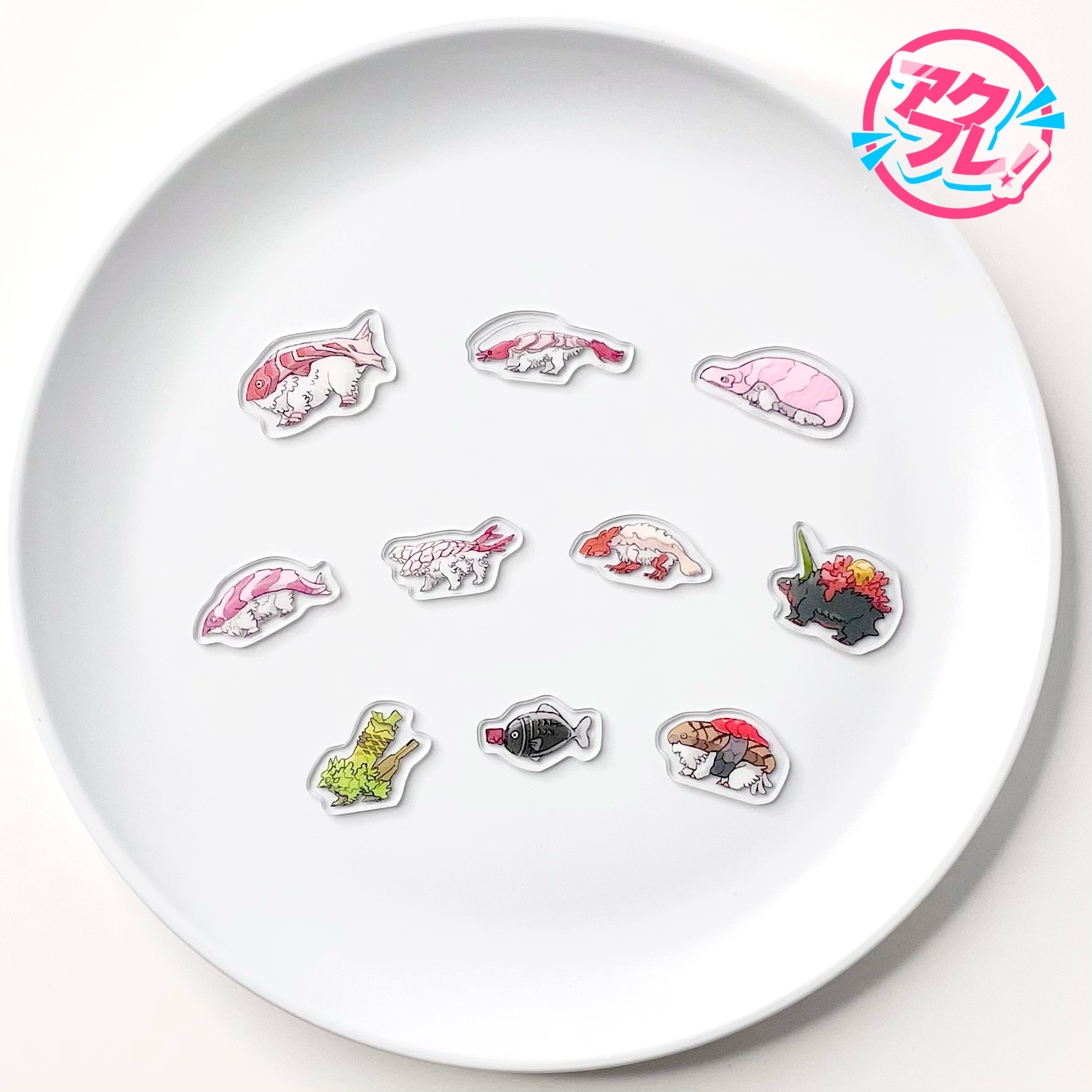 [Acrylic Flake Friends] SUSHI NIGIRIS -kumacoro- 20 types1