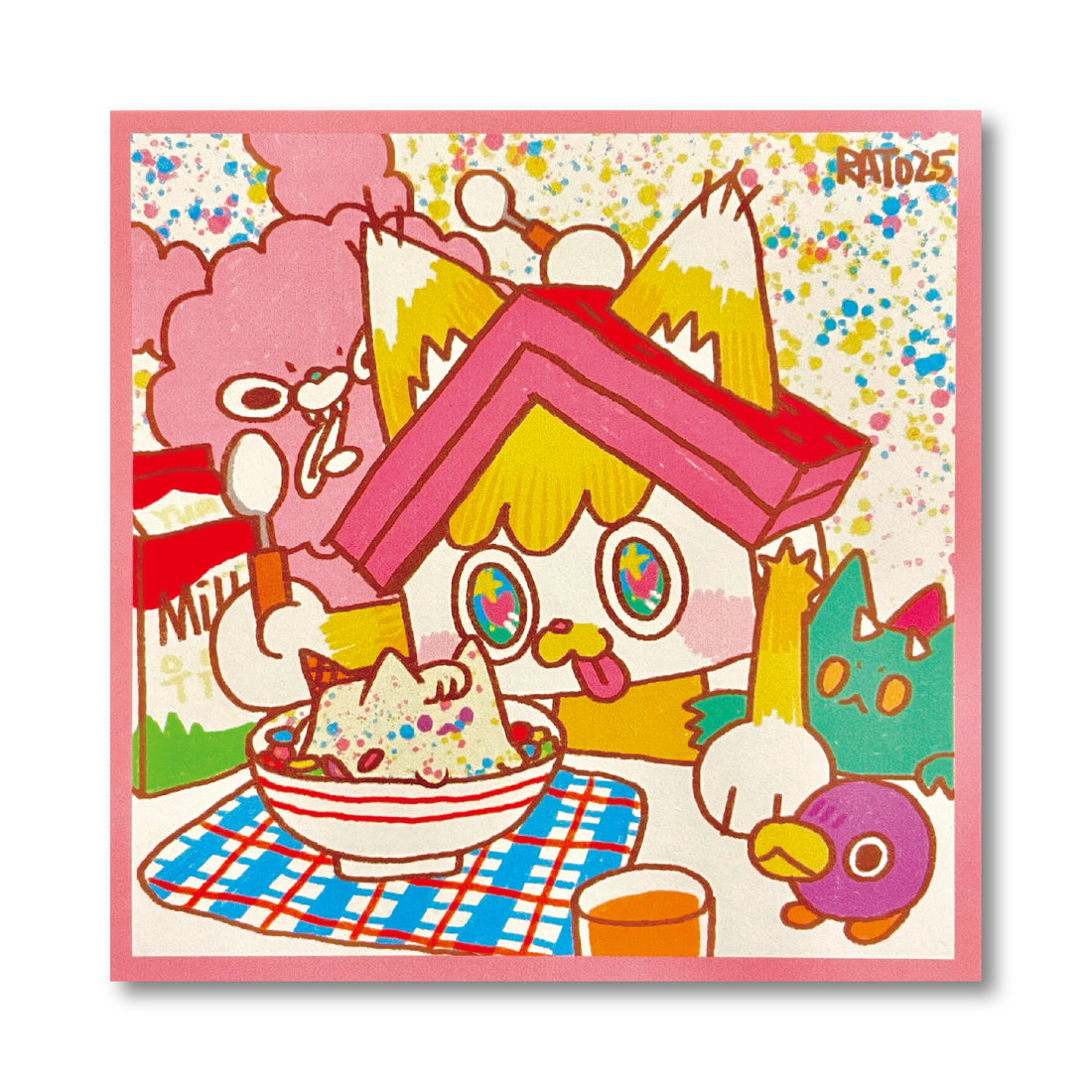 Try the Cereal Milk Ice Cream Cat! Postcard