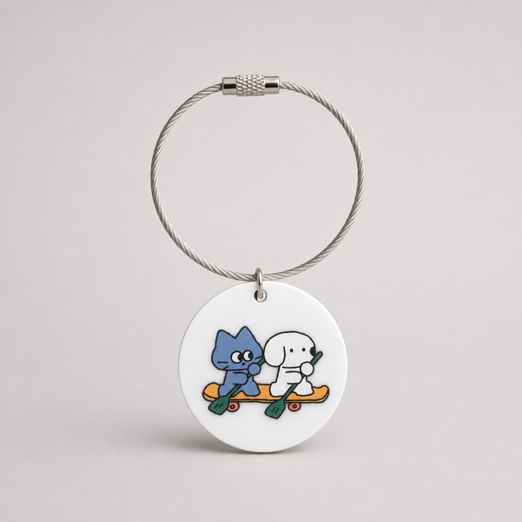 key ring_White【Bumpy】