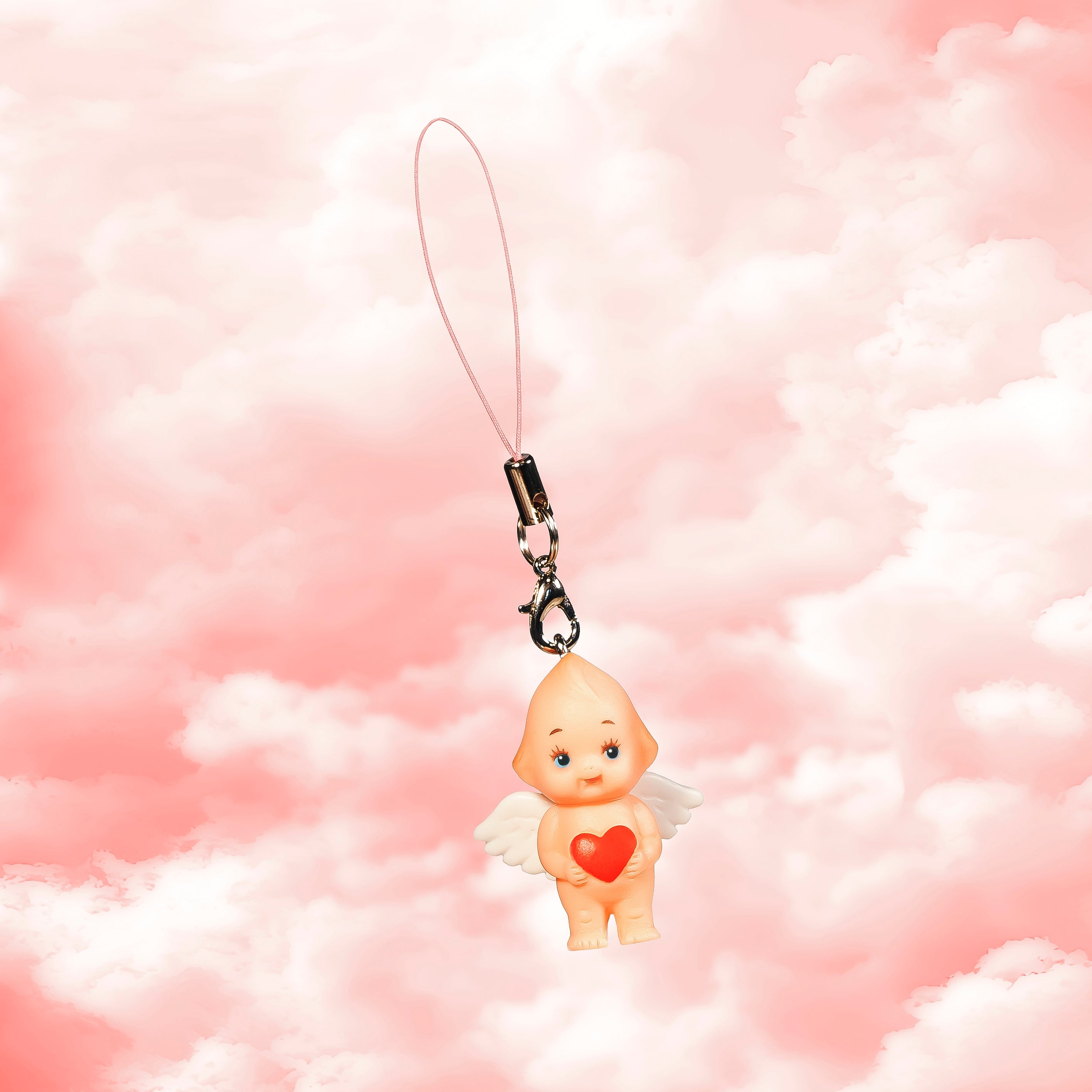 3.5cm heart Kewpie strap (Red)