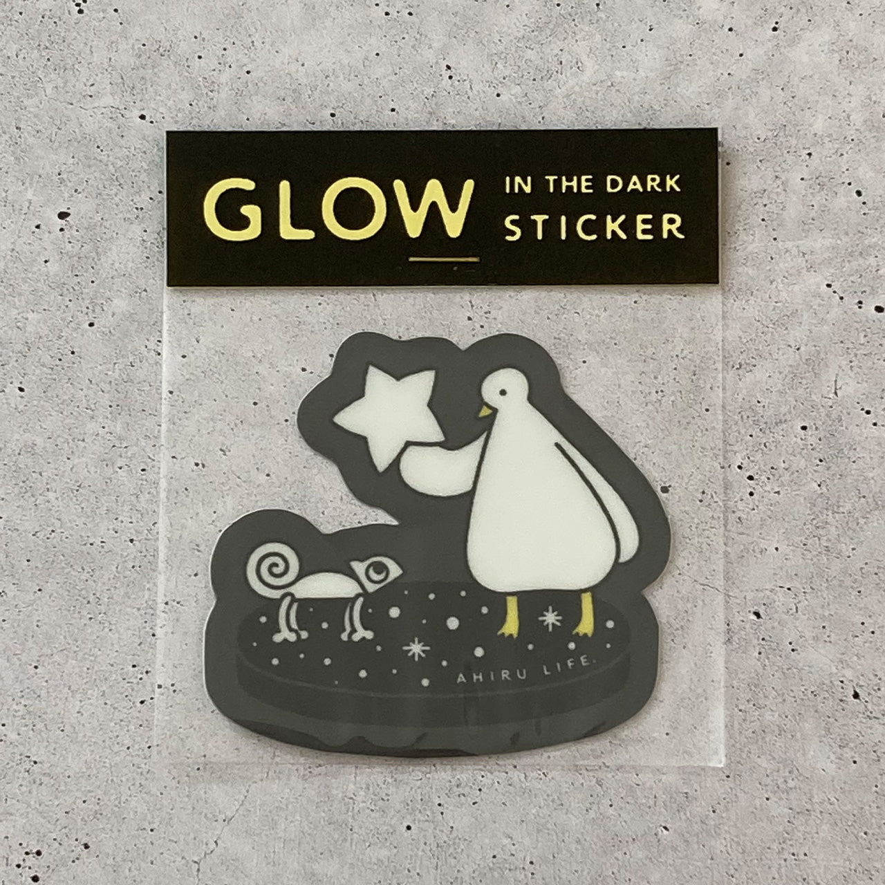 Glow-in-the-Dark Sticker “Duck and Chameleon”